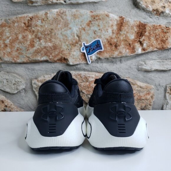 Under Armour Phantom 4 Luxe Sneaker Men's 8 / Womens 9.5 Black/White NEW - Picture 4 of 13